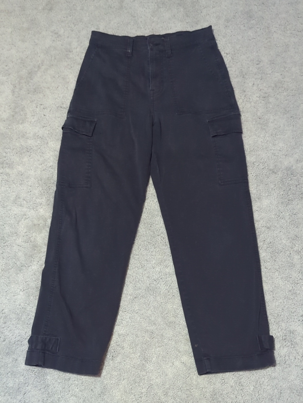 Straight Black Cargo Pants